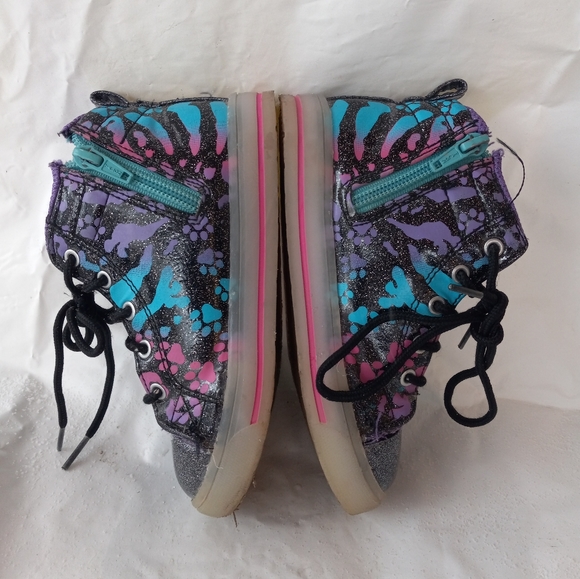 Athletic Works Light Up High Top Shoes Toddler Girl Size 10 - Picture 5 of 8